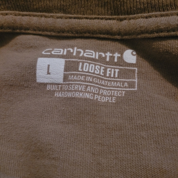 Mens Carhartt Beige Short Sleeve L - Picture 5 of 5